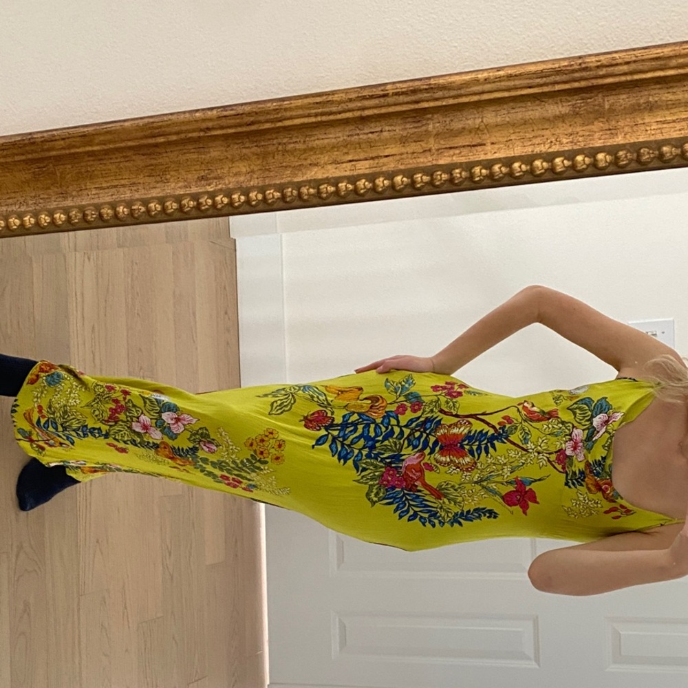 Anthropologie Vibrant Floral Maxi Dress